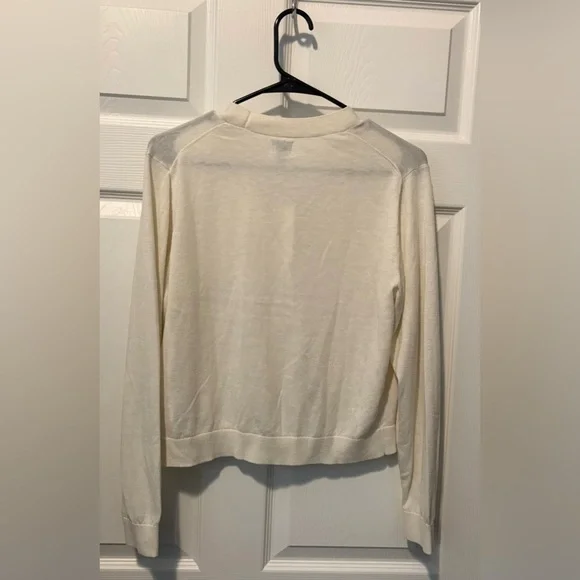 a new day Women's Ivory V-Neck Cardigan - Picture 4 of 4